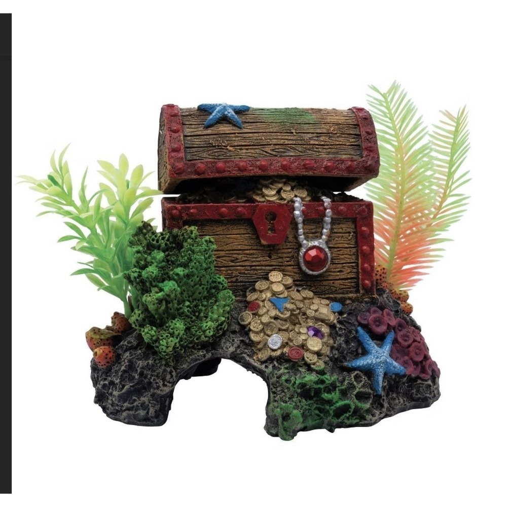 GloFish Cycle XL Treasure Chest Aquarium Light Ornament Decor - New!
